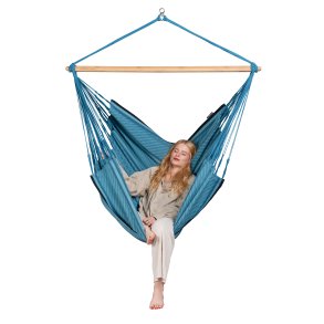 Habana Blue Zebra - Kingsize hngekjestol i kologisk bomuld